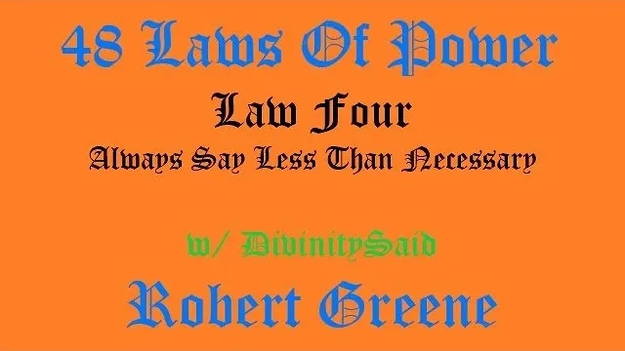 48 Laws Of Power By Robert Greene Law Four w/@DivinitySaid