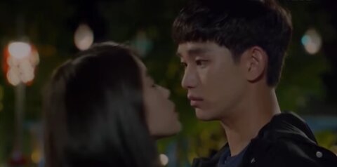 Korean drama kissing scene