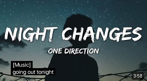 One Direction - Night changes (Lyrics)