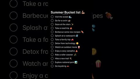 Summer bucket list 💪🏽 #summer #summerbucketlist #shorts #summervibes