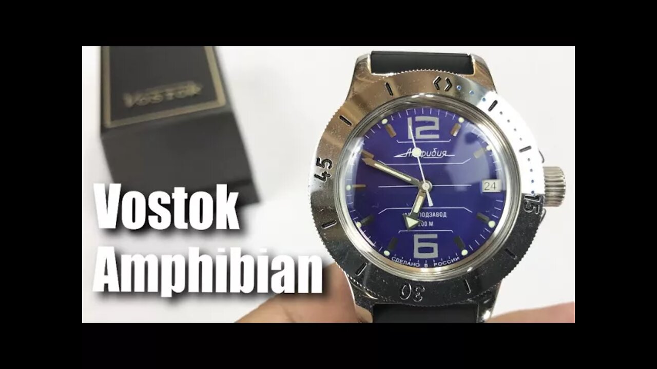 Vostok Amphibian Military Russian Automatic Diver Watch Scuba Dude Review