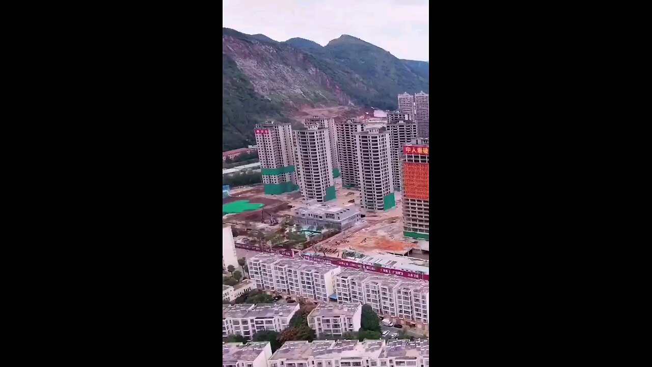 15 buildings demolished in China because the construction company ran out of money