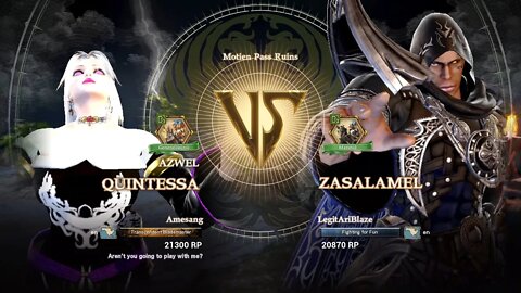 Quintessa (Amesang) VS Zasalamel (LegitAriBlaze) (SoulCalibur™ VI: Online)