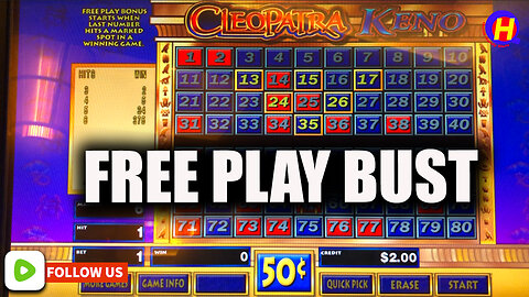 Trying Free Play on Cleopatra KENO