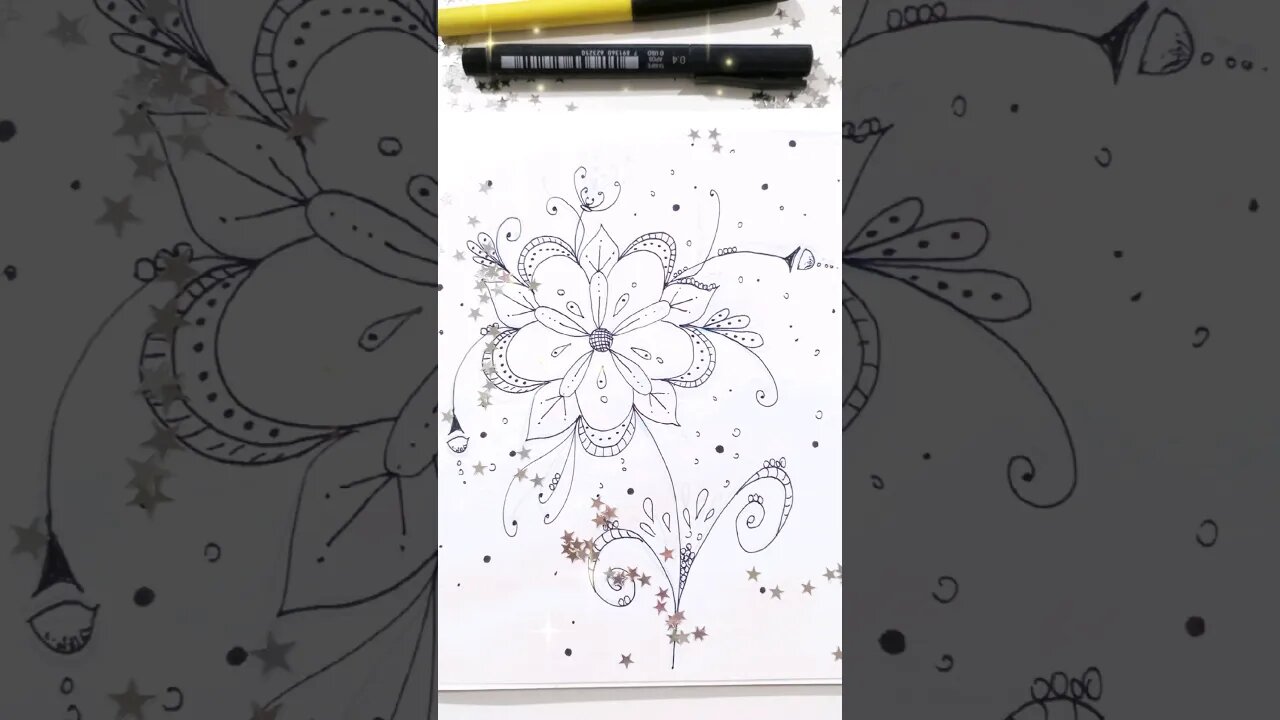 Desenho de Flor Fácil para Desenhar 3 #shorts