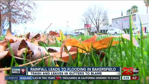 Rainfall leads to street flooding in Bakersfield