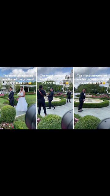 Best man pranks groom with hilarious 'first look' dress swap