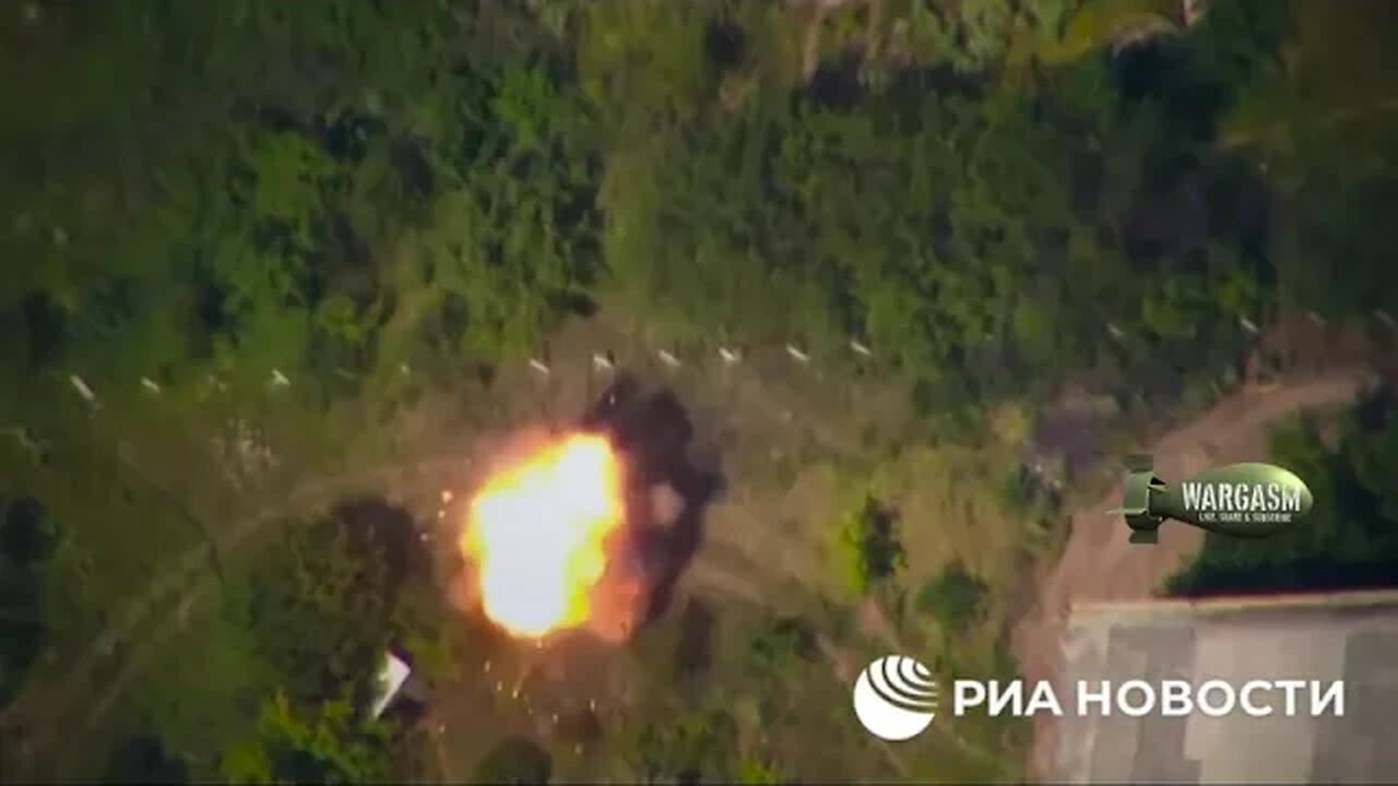 Russian kamikaze drone destroys 9K35 'Strela 10' air defense system