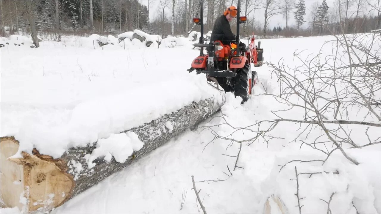 Logging With A Mini Tractor