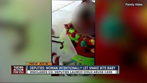 Highlands mom defends decision to allow snake to bite baby