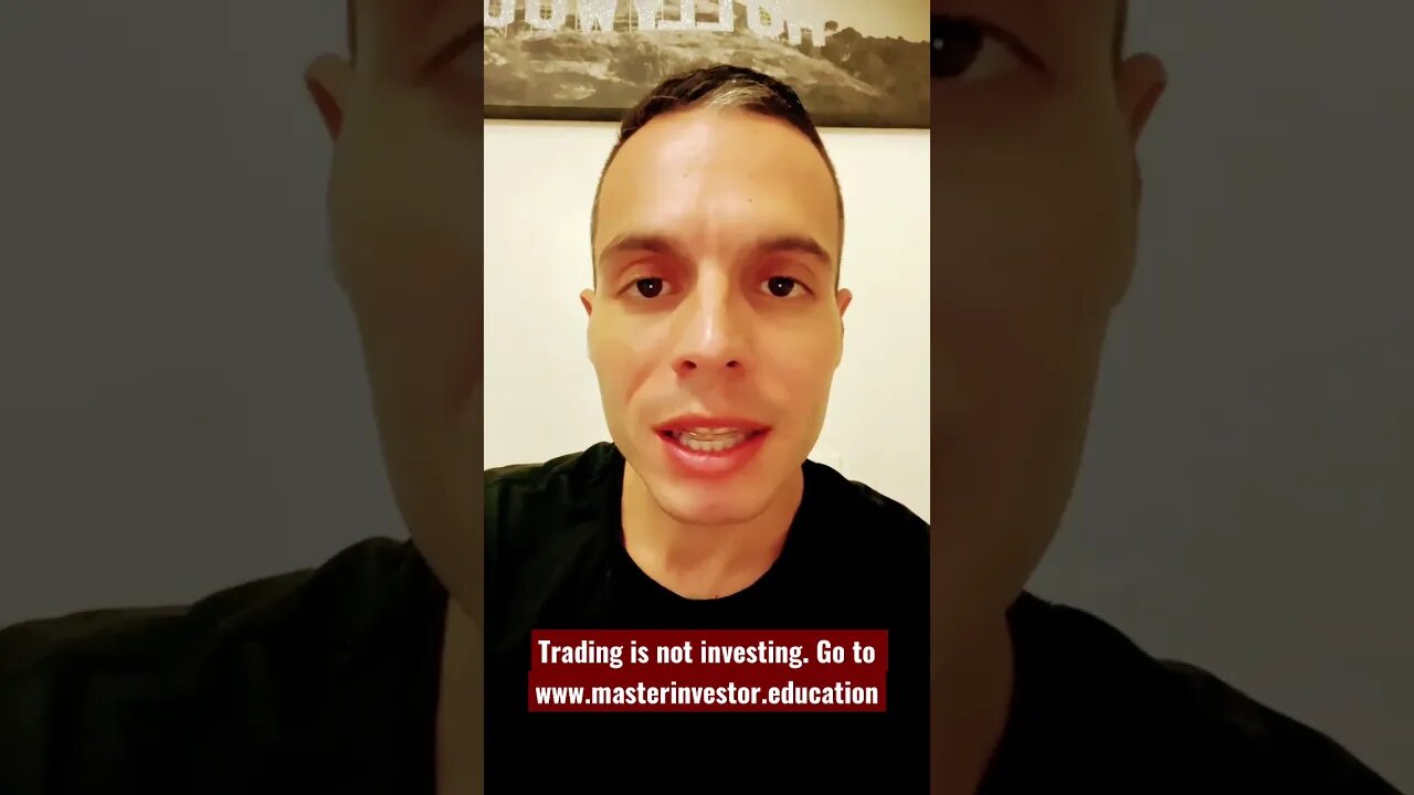 Trading is not investing! MASTER INVESTOR #masterinvestor #shorts
