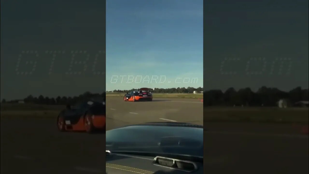 Koenigsegg Agera R vs 1200 HP Bugatti Veyron Vitesse in too speed mode all out extremely brutal