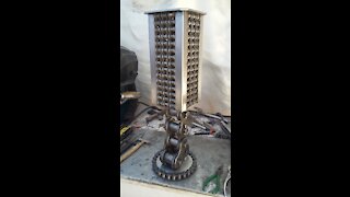 Lamps in action. SOLID Steel lamps. HEAVY. Flame Flickering -Edison RT ARTISAN WORKS