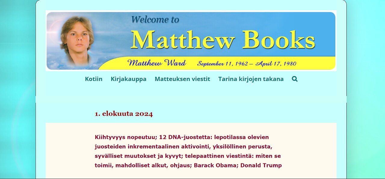 Matthew - 12 DNA säiettä, telepaattinen viestintä, Barack Obama; Donald Trump