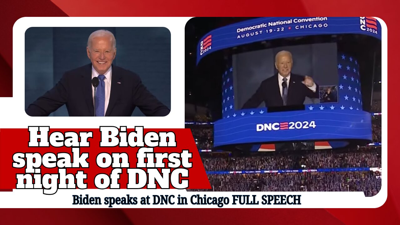 Hear Biden speak on first night of DNC