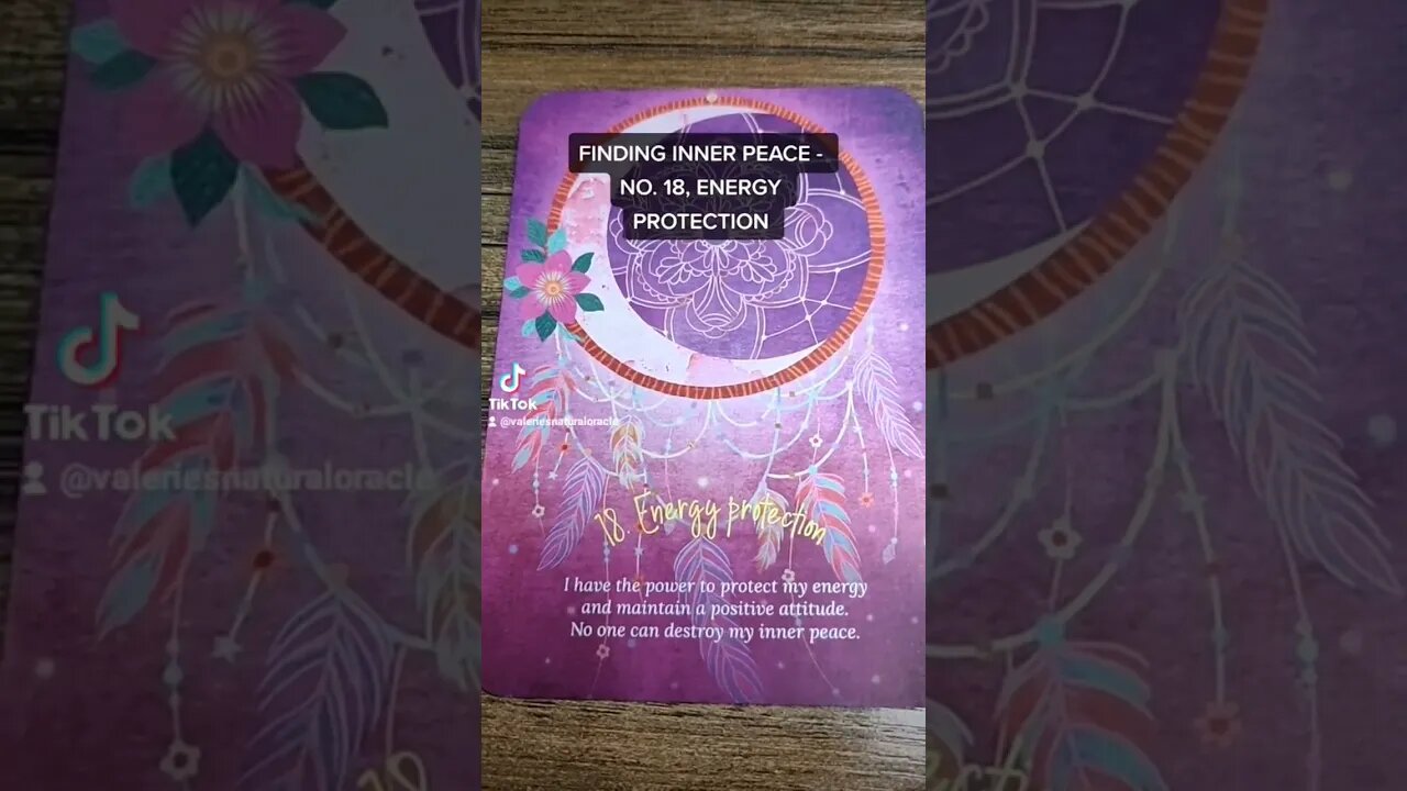 FINDING INNER PEACE - NO.18 #valeriesnaturaloracle #yourjourney #energyprotection #shorts #short