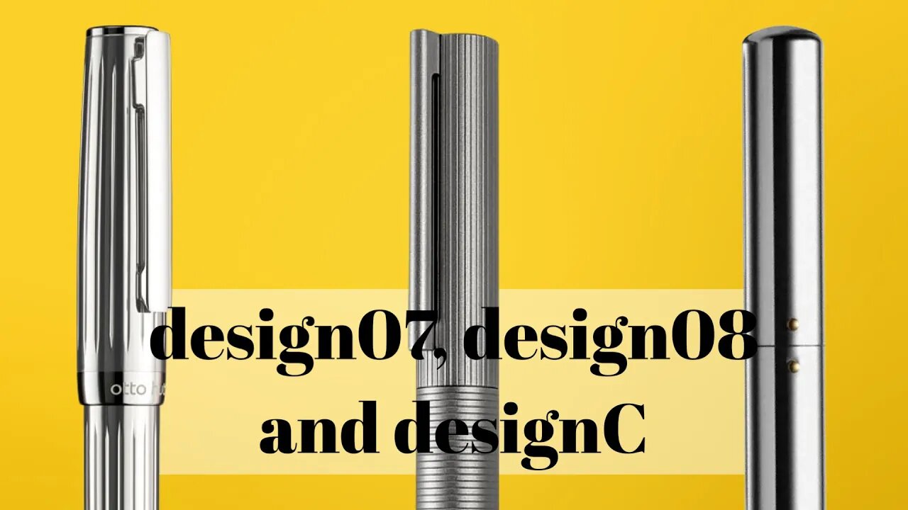 Comparing Otto Hutt design07, design08 and designC