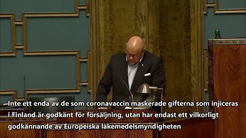 Finnish MP Ano Turtiainen warns the Finnish parliament about the Covid Jab