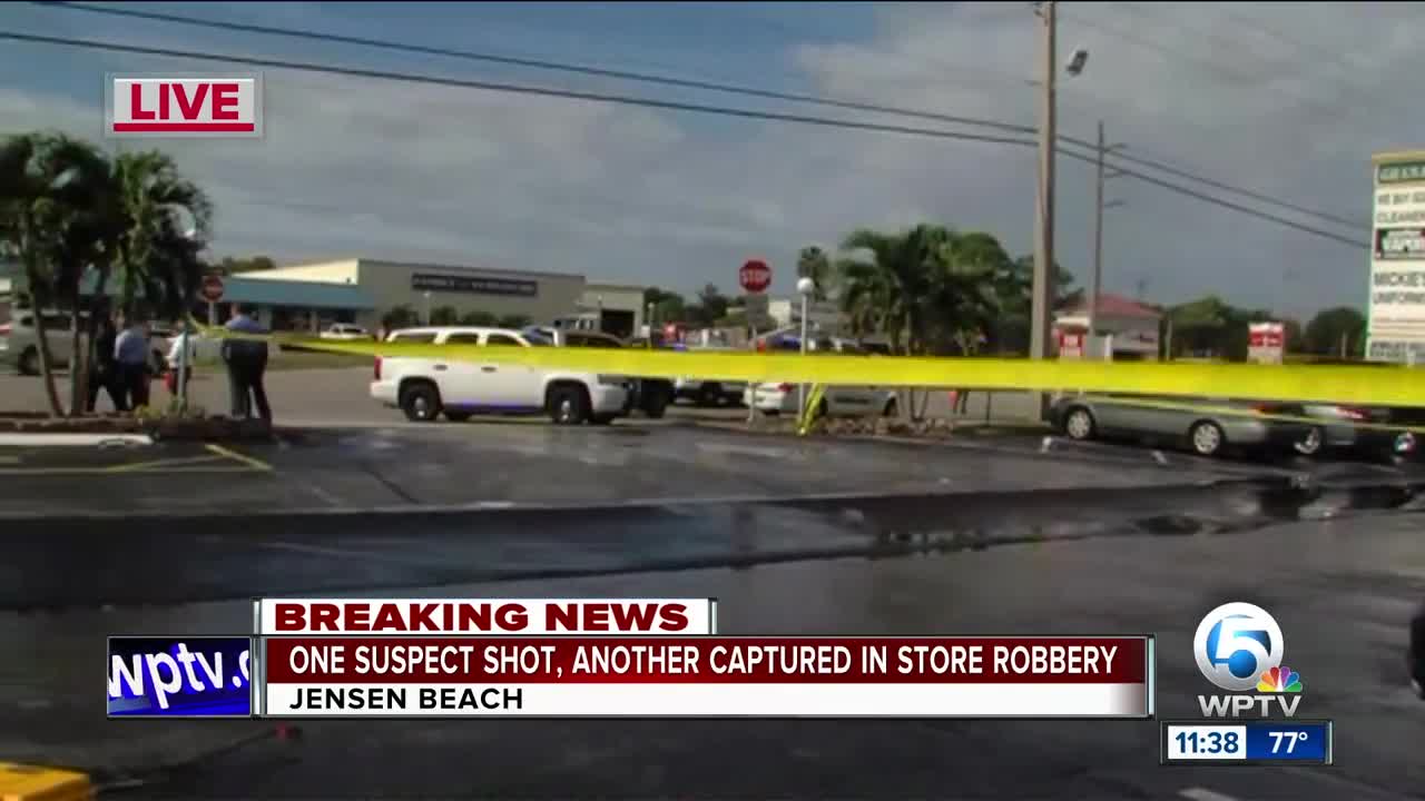 Jewelry store robbery in Jensen Beach ends with suspect shot