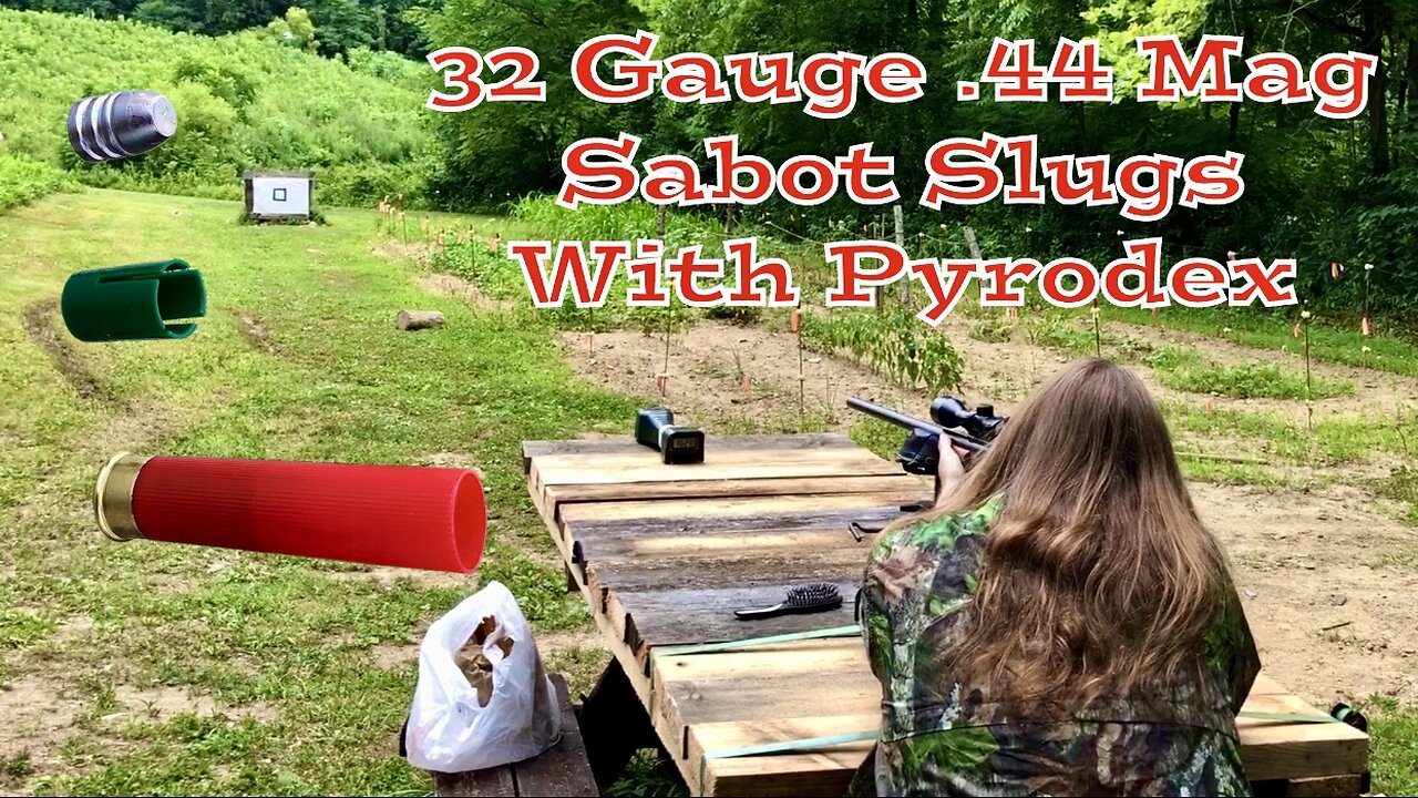 H&R 32 Gauge Special .44 Mag Sabot Slugs Range Testing With Pyrodex