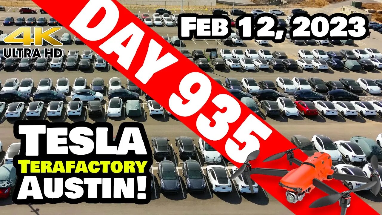 BACK IN ACTION OVER GIGA TEXAS! - Tesla Gigafactory Austin 4K Day 935 - 2/12/23 - Tesla Terafactory