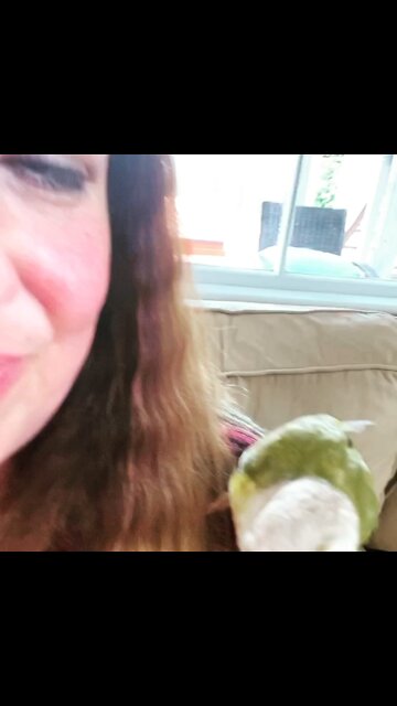 Bird on my shoulder!