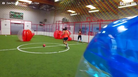 Have you ever played bubble football? 1