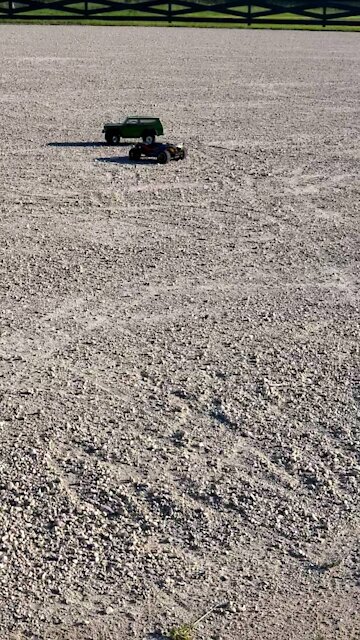 Redcat Crawler and Rustler Running in Dirt