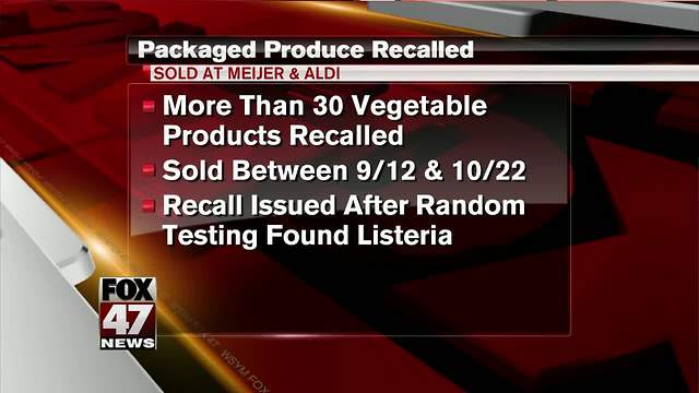 Meijer recalls some packaged produce due to listeria risk