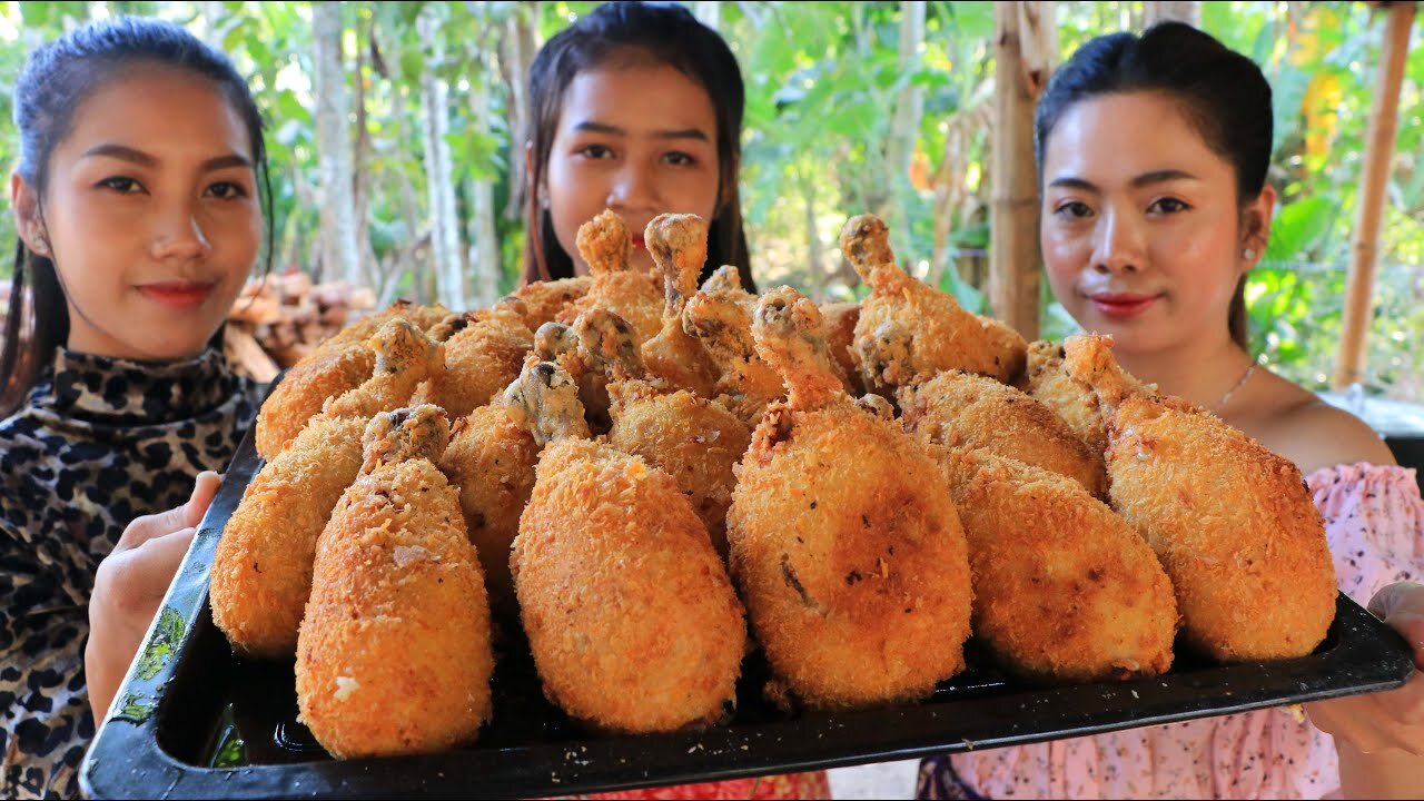 Cooking crispy potato with chicken recipe - cooking skill