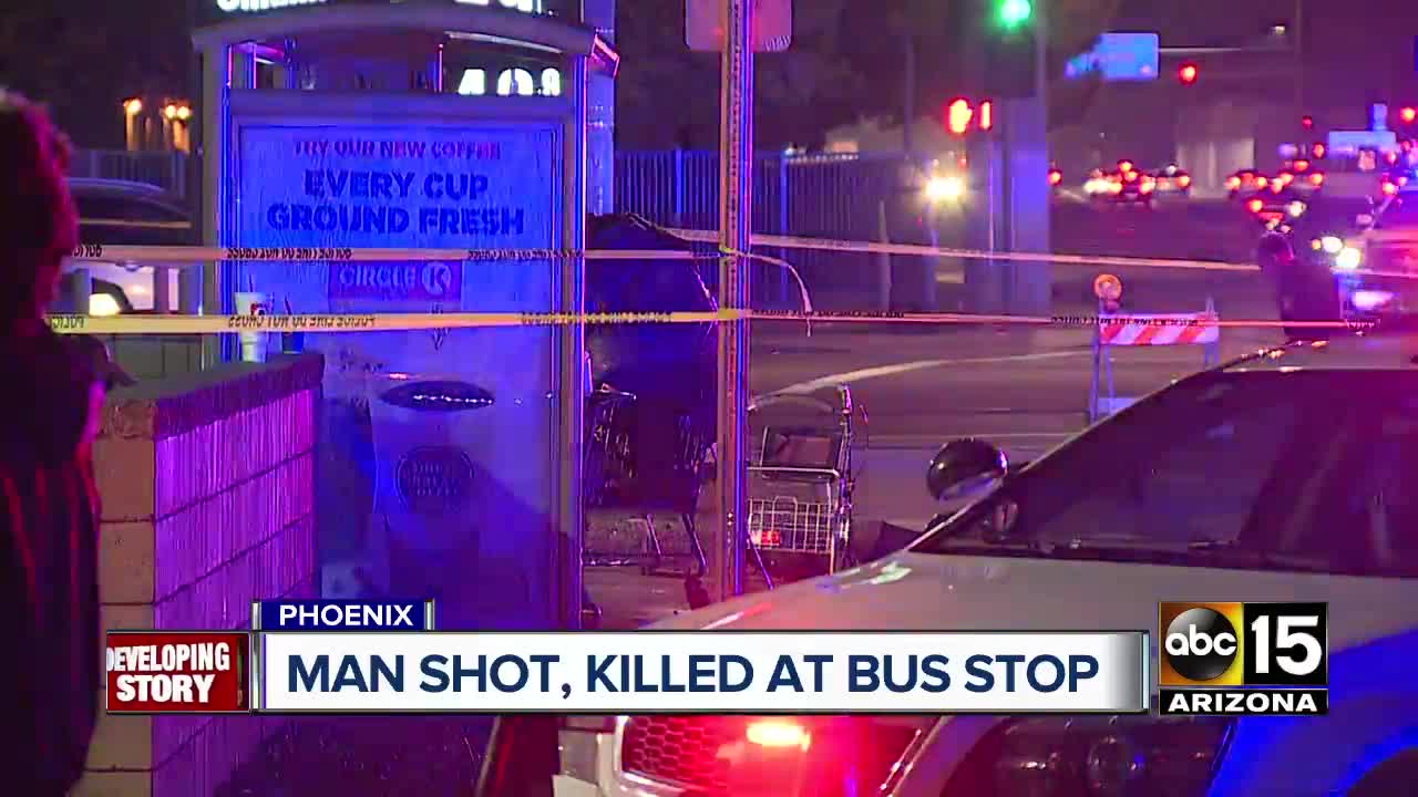 Man shot, killed at bus stop in Phoenix