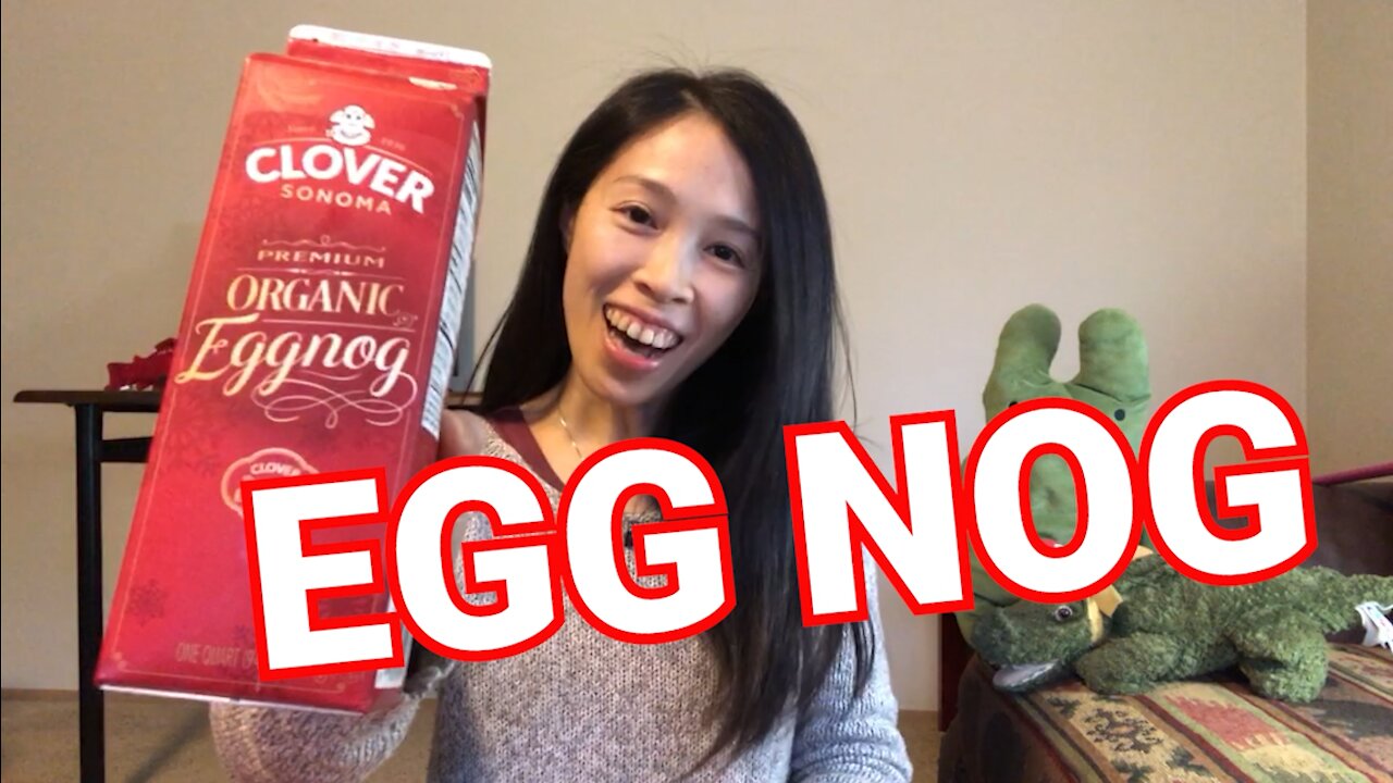 美國生活｜台灣人第一次喝蛋酒Egg nog，好喝嗎？外國人的冬季節慶必備飲品？！Taiwanese Try EGGNOG for The First Time. Cozy Winter Drinks