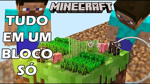 MINECRAFT COM UM BLOCO SÓ