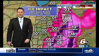 Timeline for the rest of Friday's winter storm
