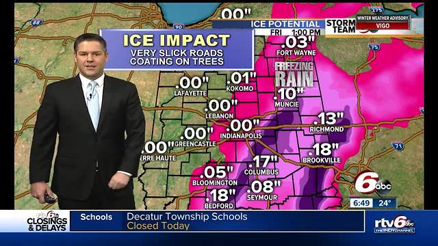 Timeline for the rest of Friday's winter storm