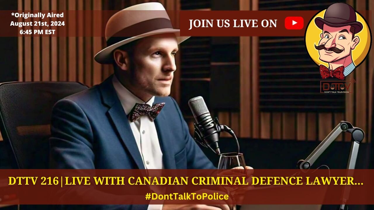 ⚖️DTTV 216⚖️| Live with Canadian Criminal Defence and Human Rights Lawyer, Mr. Nicholas Wansbutter…