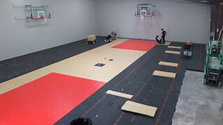 Court of Legends, Part 2, Installing Sport Court® Defense Gym Flooring