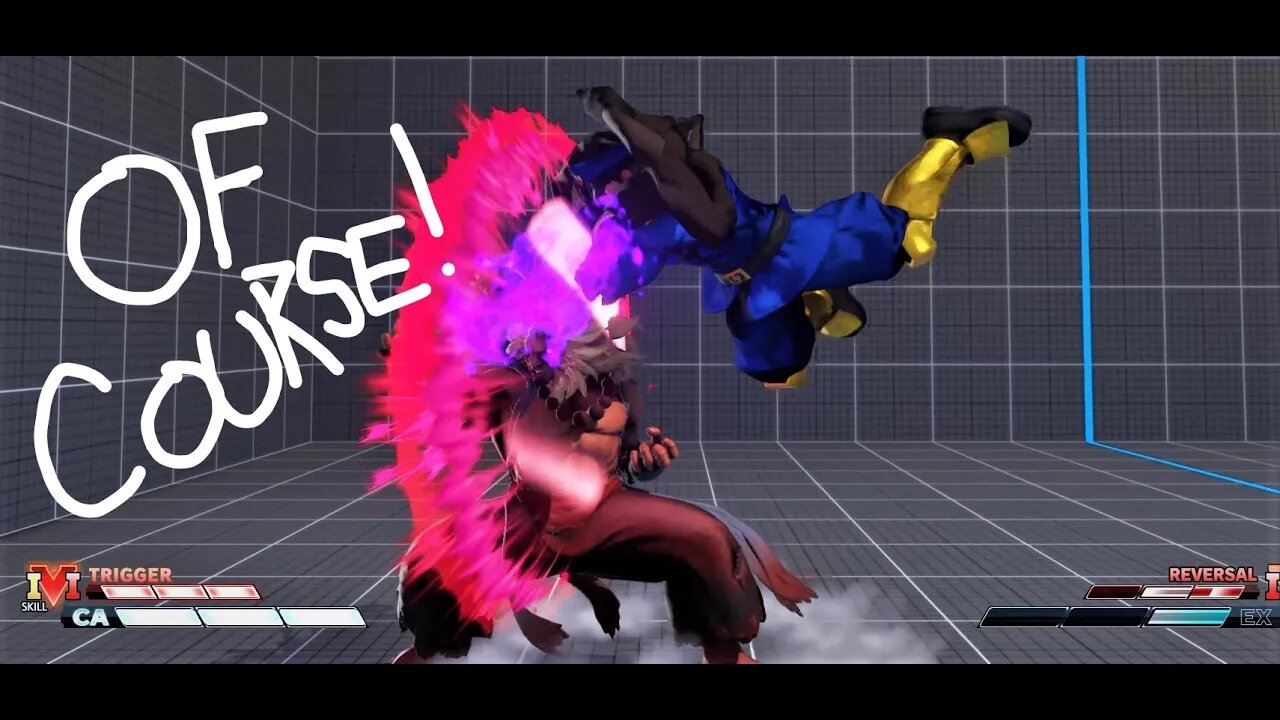 Taunt bait 2 hit parry into RAGING DEMON on M.Bison stomp mixup