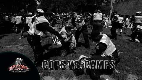 Toronto Police Officers attack Protesters protecting homeless at a stadium