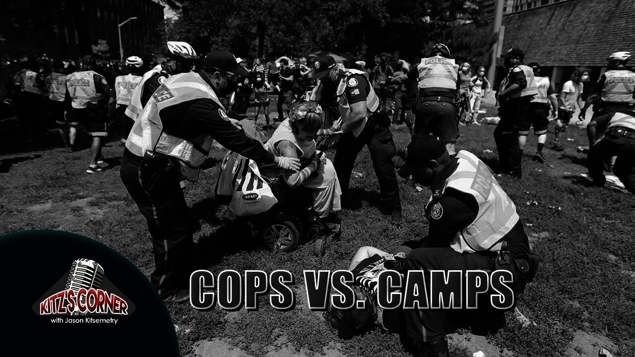Toronto Police Officers attack Protesters protecting homeless at a stadium
