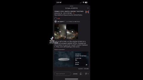 Enigma UFO Incident #300928 DC, NC October 12-13th 2024