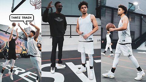Open Basketball Run At Jordan Brand Store In LA!