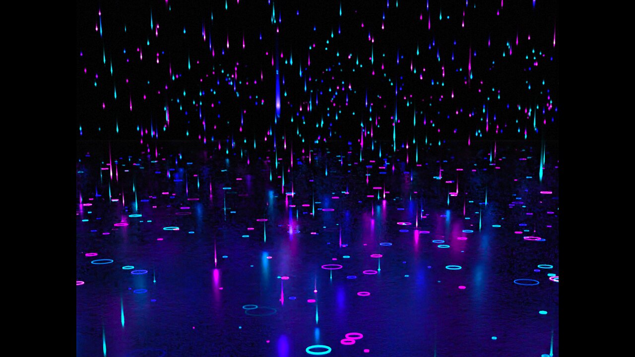 Neon Rain Blender Animation