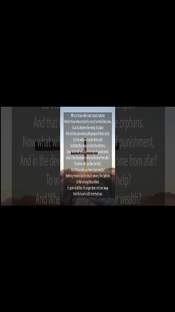 Isaiah 10:1-4 (NASB)