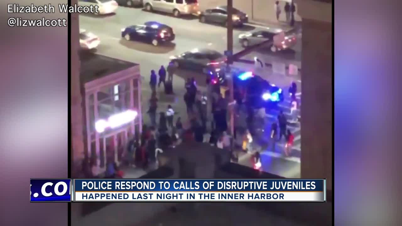 Police Respond to Calls of Disruptive Juveniles on Saturday at Inner Harbor
