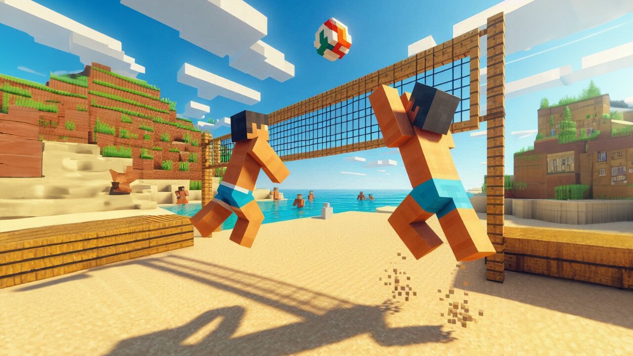 How To Make A Volleyball Court in Minecraft