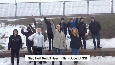 Sieg Heil! Rudolf Hess! Hitler - Jugend! SS! Chants from Ukraine