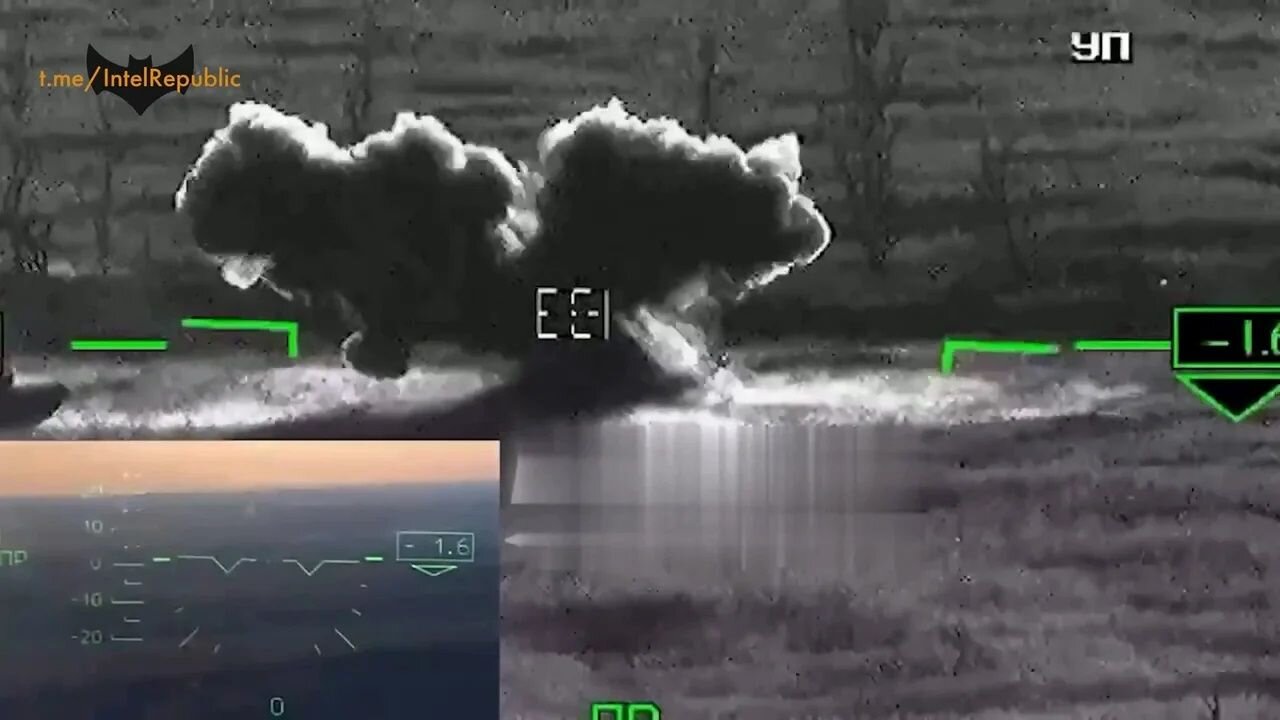 Spectacular 2 in 1 Kill for Russian Ka-52 on Ukrainian Tanks