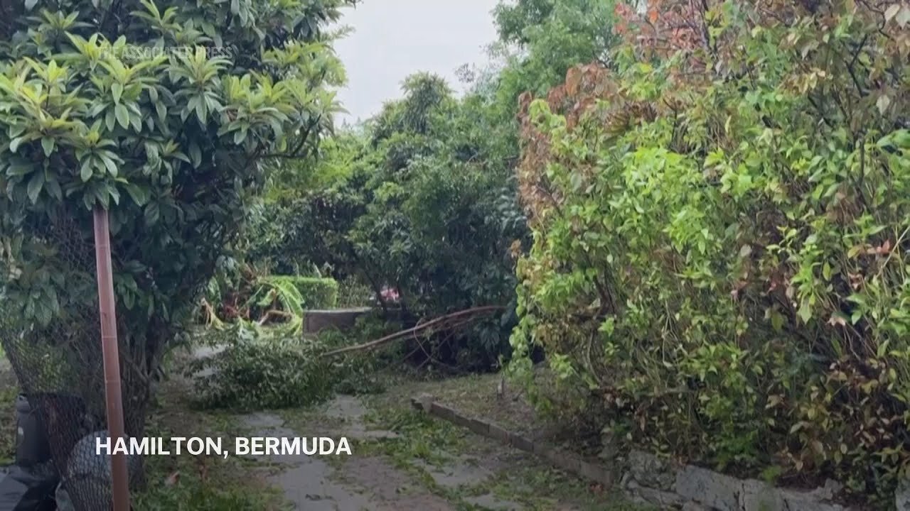 Residents clean up after Hurricane Ernesto made landfall on Bermuda as Category 1 storm