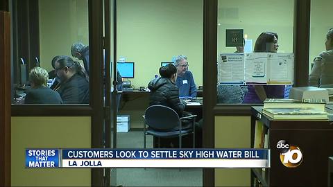 Customers look to settle sky high water bills